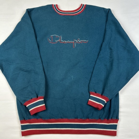 Champion Other - Vintage 80s Champion Reverse Weave Sweatshirt Sz XL Crewneck Teal Made In USA